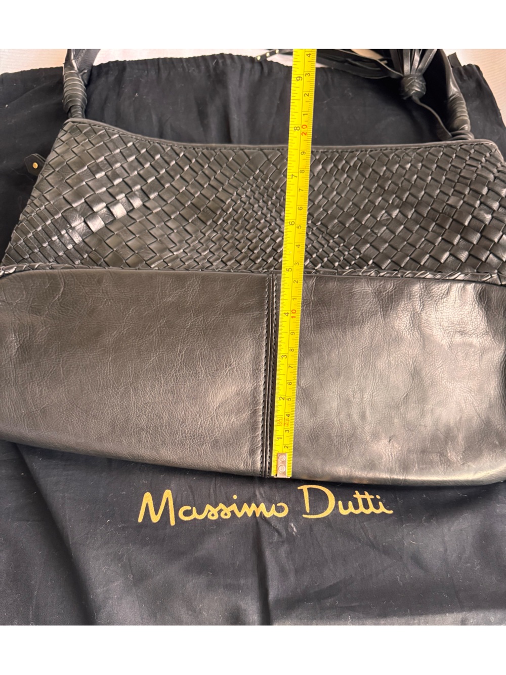 Massimo Dutti braided π― leather with Tassel and Studs Timeless luxury Chic Boho - Picture 11 of 13